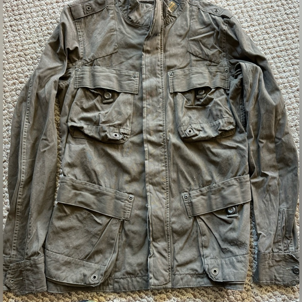 Men’s G-Star Raw lightweight jacket, gray green color.